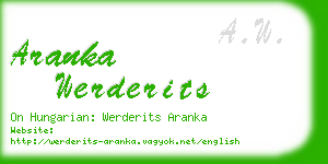 aranka werderits business card